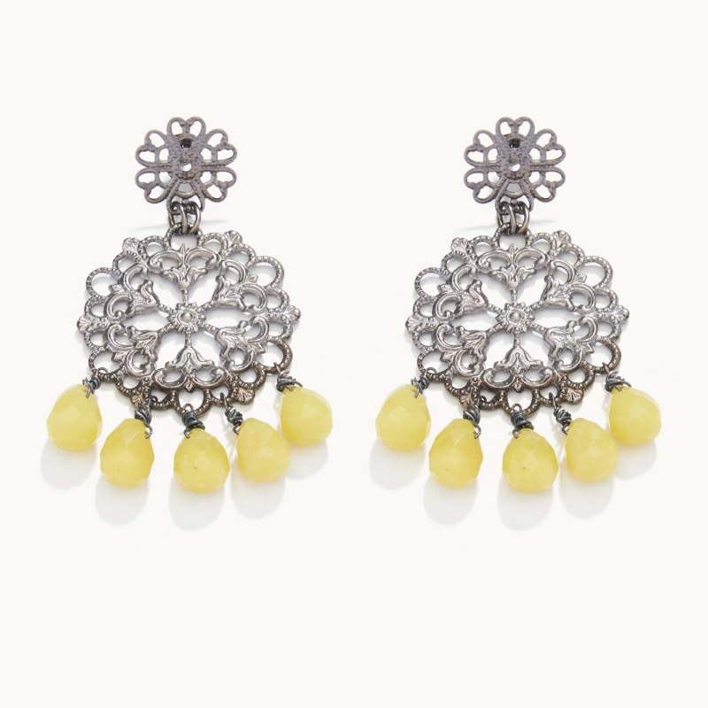 Σκουλαρίκια επάργυρα Hurrem - μεσαίο μέγεθος