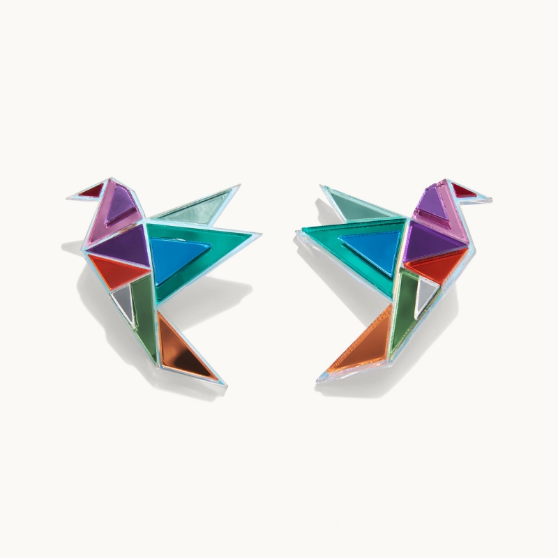 Σκουλαρίκια Origami Bird