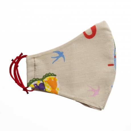 Μπεζ με πολύχρωμα σχέδια