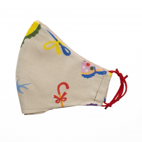 Μπεζ με πολύχρωμα σχέδια