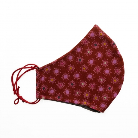 Κόκκινη με ροζ κυκλικά σχέδια