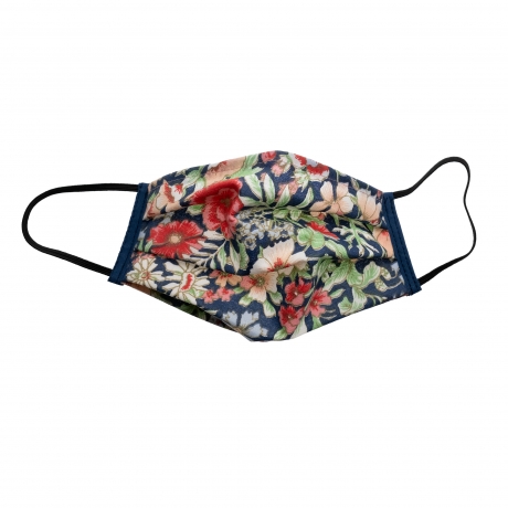 Μπλε με πολύχρωμα λουλούδια