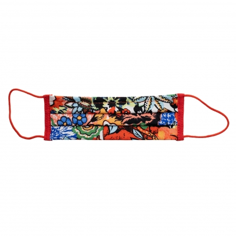 Κόκκινη με πολύχρωμα λουλούδια