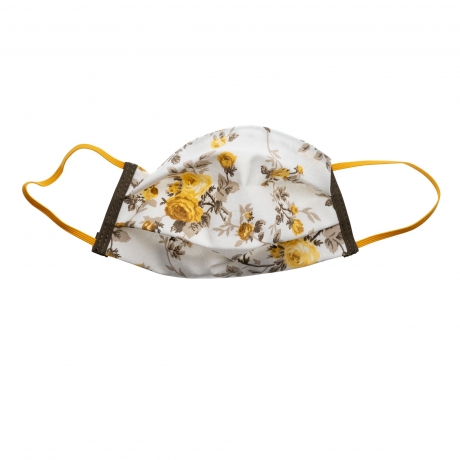 Λευκή με κίτρινα τριαντάφυλλα