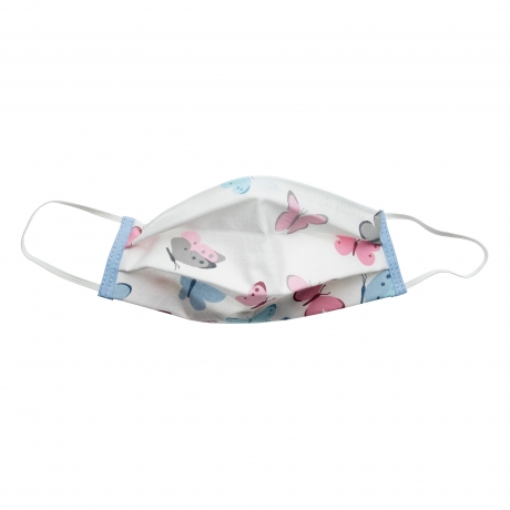 Λευκή με πεταλούδες