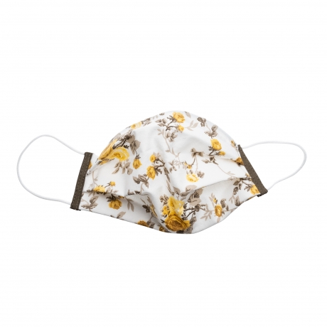 Λευκή με κίτρινα τριαντάφυλλα