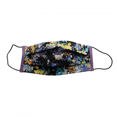 Μάύρη με πολύχρωμα λουλούδια