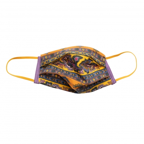 Πορτοκαλί / Μοβ με πολύχρωμα λαχούρια