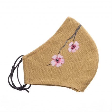 Μπεζ / Ροζ λουλούδια